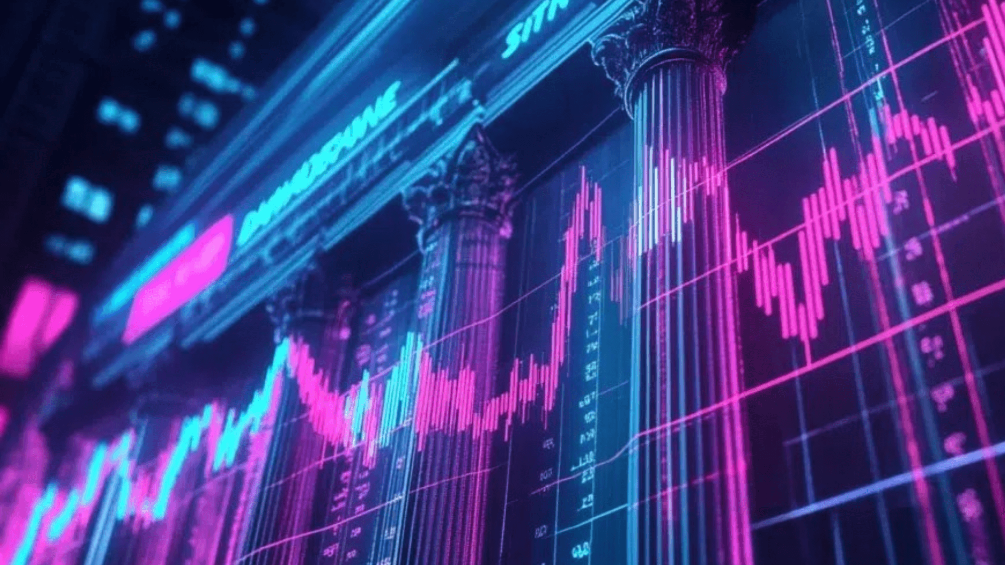 Edificio de la SEC con s\xEDmbolos de criptomonedas